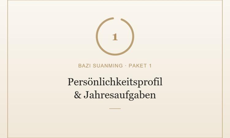 Pers&ouml;nlichkeitsprofil & Jahresaufgaben