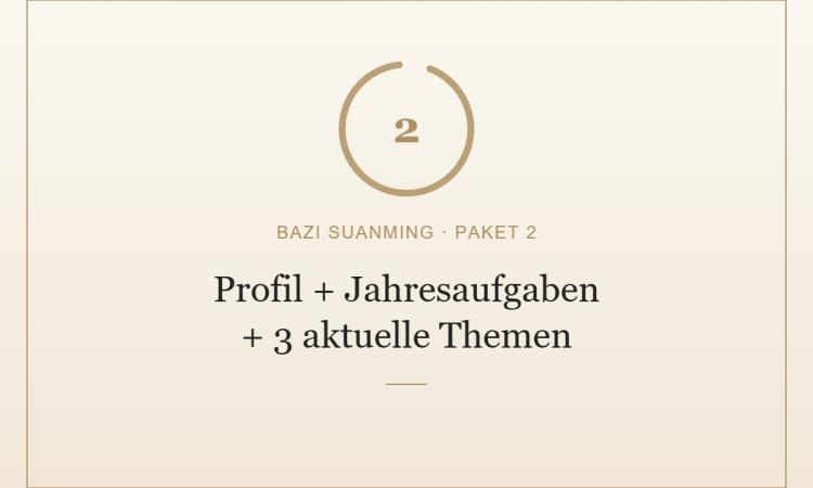 Pers&ouml;nlichkeitsprofil + Jahresaufgaben + 3 aktuelle Themen